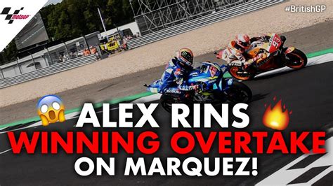 Alex Rins Winning Overtake On Marc Marquez 2019 Britishgp Youtube