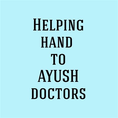 helping hand to ayush doctors