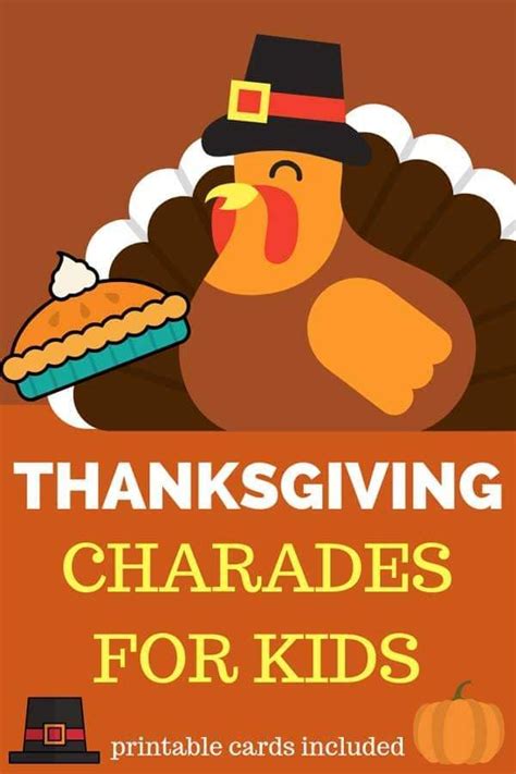 Thanksgiving Charades Word List Printable With Images Charades