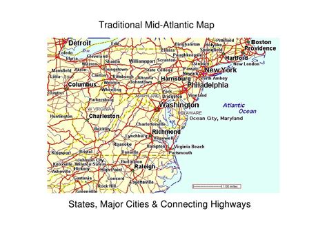 Road Map Of Mid Atlantic States