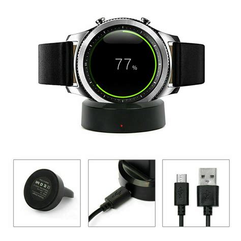 Wireless Charging Dock Charger For Samsung Galaxy Watch Gear S3