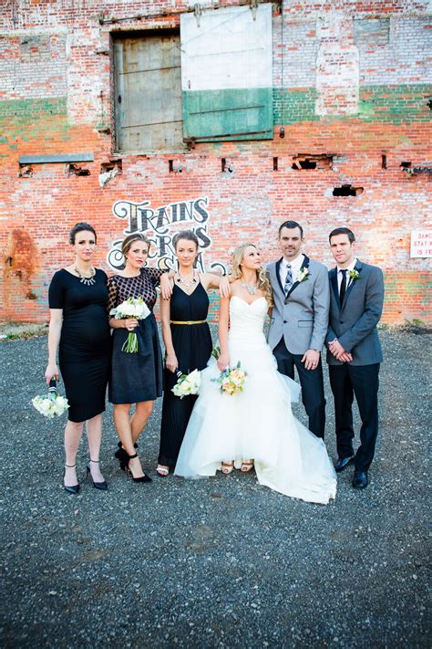 Black And Gray Wedding Party