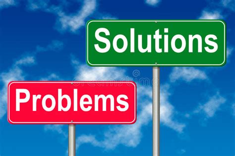 Problems and solutions. national research council. Problems And Solutions Sign Stock Photo - Image of explore ...
