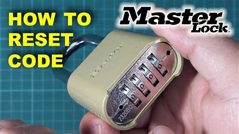 How To Change Master Lock Combination Code Youtube