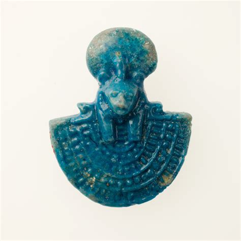 Blue Faience Amulet Of Goddess Sekhmet Late Period Ptolemaic Period Dynasty 21 30 664 30 B C