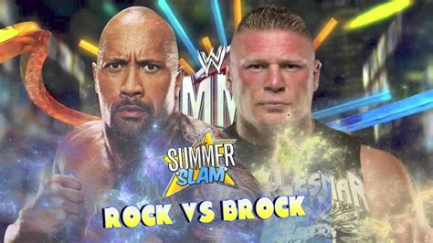 Wwe Summerslam 2013 The Rock Vs Brock Lesnar Youtube