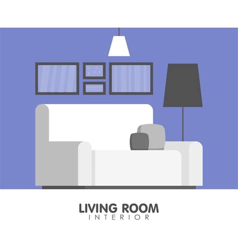 Premium Vector Modern Living Room Interior Design Icon