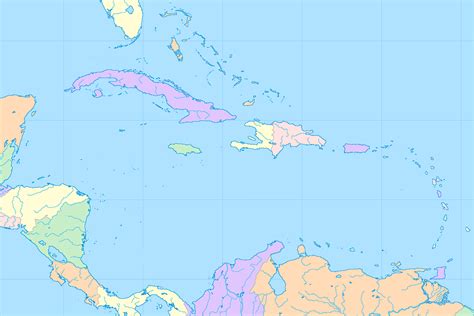 Blank Map Of Caribbean