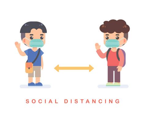Social Distancing Kids Illustrations Royalty Free Vector Graphics