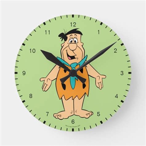 The Flintstones Fred Flintstone Round Clock Fred
