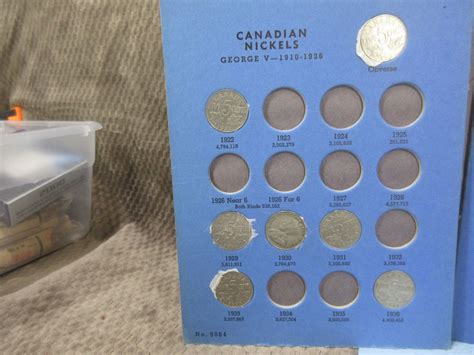 Canadian Nickel Collection 1922 To 1960 35 Nickels Total