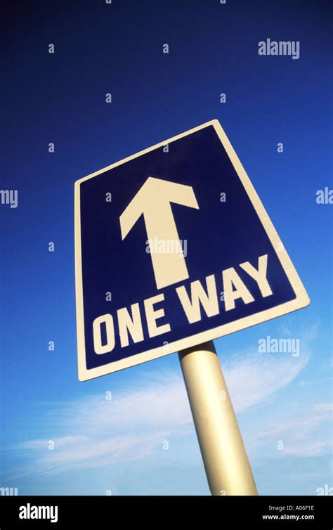 One Way Traffic Sign Stock Photo Alamy