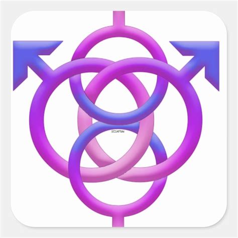 Bi Swingers Symbol Square Sticker