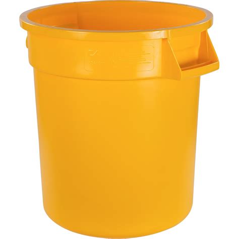 34101004 Bronco Round Waste Bin Trash Container 10 Gallon Yellow