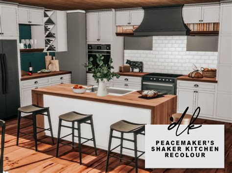 Peacemakers Shaker Kitchen Recolours From Dk Sims • Sims 4 Downloads