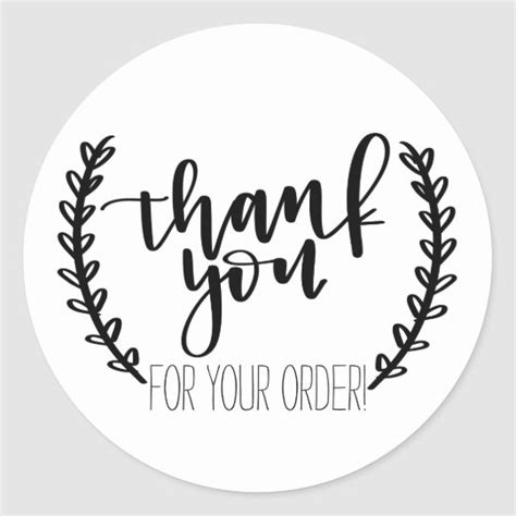 Show your gratitude with our selection of stylish, printable thank you card templates you can personalize in a few simple clicks. Thank you for your order stickers | Zazzle.co.uk