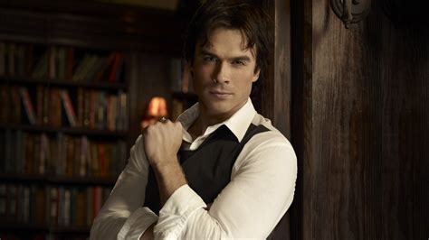 Damon Salvatore In White Shirt Hd The Vampire Diaries Wallpapers Hd