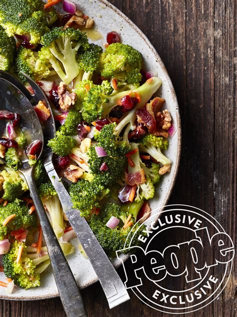 Valerie Bertinelli S Broccoli Cranberry And Bacon Salad Bacon Salad Family Brunch Recipes