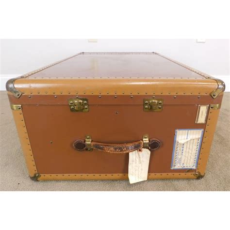 Hartmann Tourobe Vintage 1940s Leather Wardrobe Steamer Trunk Suitcase