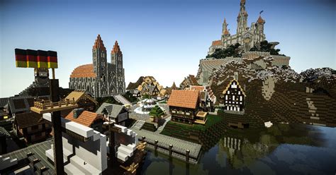 Minecraft Mittelalter Stadt Mit Burg V Maps Mod F R Minecraft
