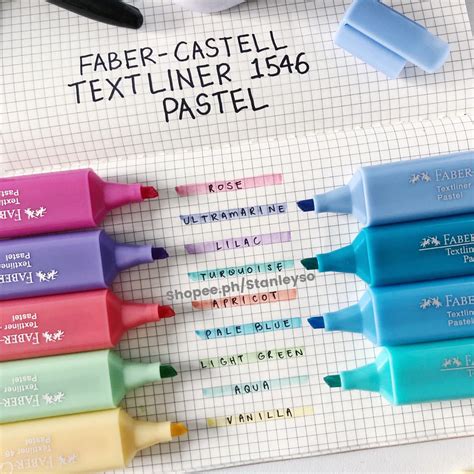 Faber Castell Textliners 1546 Pastel Highlighter Pen Shopee Philippines