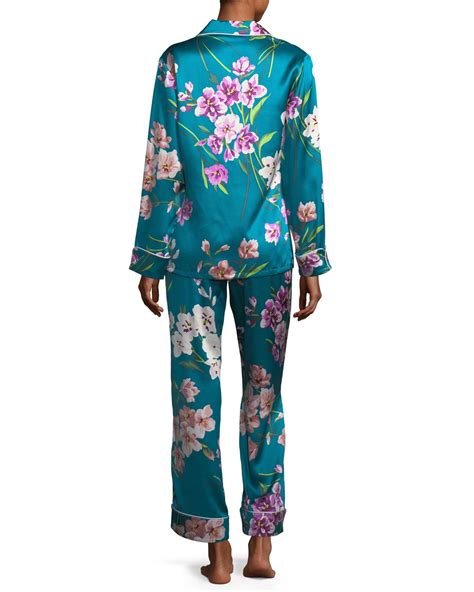 Olivia Von Halle Lila Barbara Long Silk Pajama Set Silk Pajama Set Pajama Set Silk Pajamas