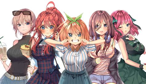 Fondos De Pantalla 5 Toubun No Hanayome Chicas Anime Arte De Fan Arte Digital 2d Fondo