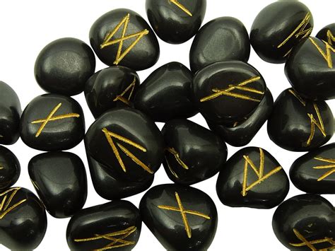 Buy Harmonize Tumbled Tourmaline Stone With Rune Alphabet Symbol Reiki
