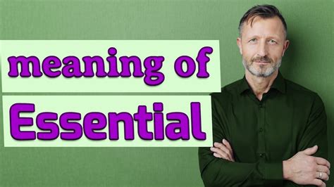 Essential Meaning Of Essential Youtube