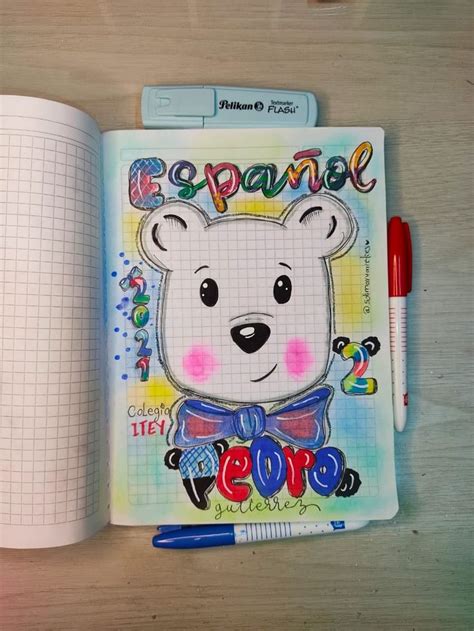 Carátulas Para El Cuaderno De Clase En 2021 Cuadernos Creativos