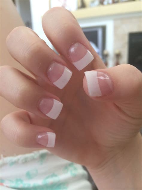 French Tip Acrylic Nails Frenchtipnails French Tip Acrylic Nails