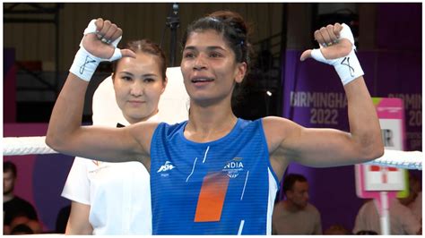 Cwg 2022 Nikhat Zareen Wins Gold In Boxing After Amit Panghal And