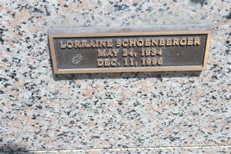 Margaret Lorraine Smith Schoenberger 1934 1996 Find A Grave Memorial
