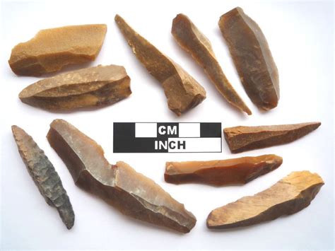 10 X Neolithic Blades Tools Saharan Flint Artifacts 4000bc 0012