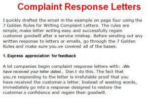 complaint letter template writing complaint response letters