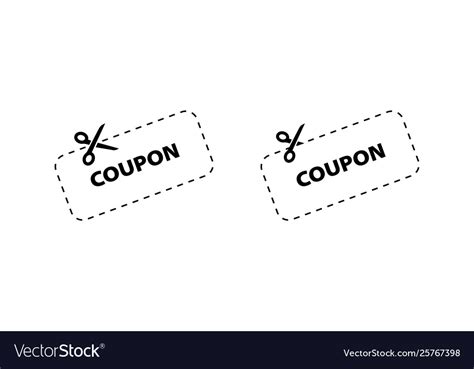 Icon Discount Coupons Coupon Icons Royalty Free Vector Image