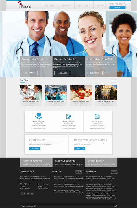 Medicaster Web Layout | Website design, Web layout, Layout