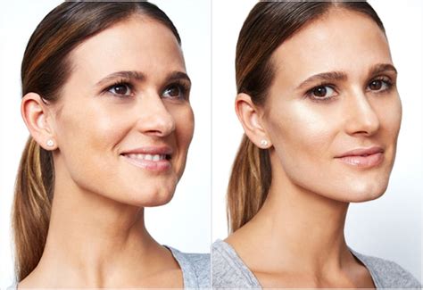Before And After Highlighter Hacks Strobing Makeup Tutorial