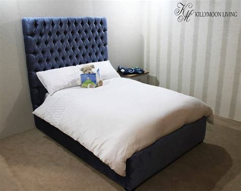 Attach it a few feet above the floor so when you pull the bed away from the wall you can vacuum under it. The deep buttoned headboard can be covered in any fabric of your choice, it can be sold as a ...