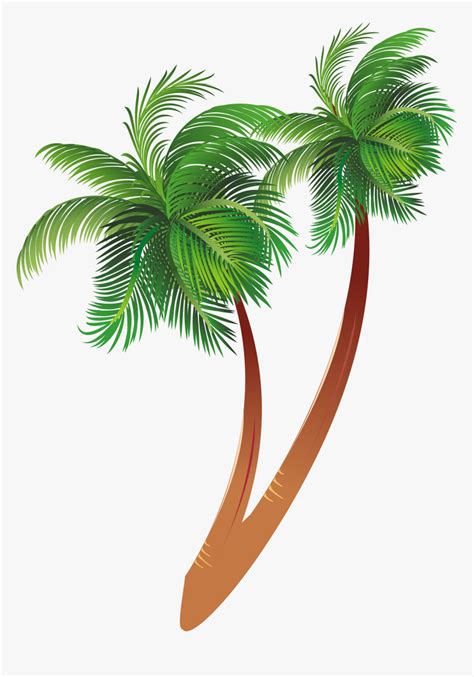 Coconut Tree Clipart Two Palm Trees Png Clipart Image Coconut Tree
