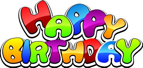 Happy Birthday Word Clip Art Clipart Best