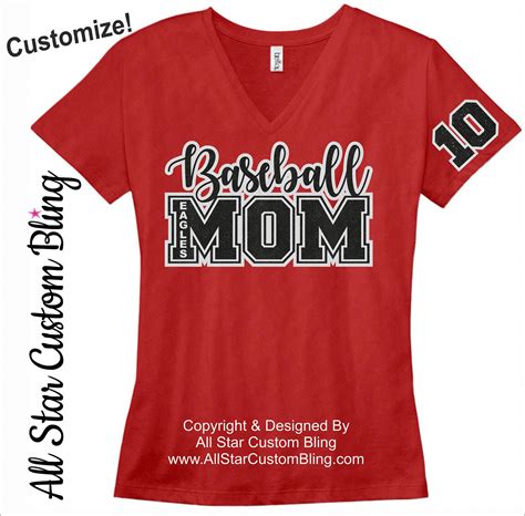 Baseball Mom Shirt Baseball Mom Shirt Mom Baseball Shirt Custom Baseball Shirt Baseball Mom