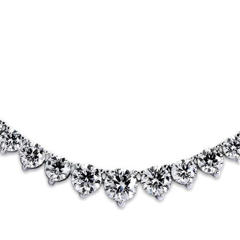 1011 Carat Diamond Graduated Riviera Necklace For Sale At 1stdibs