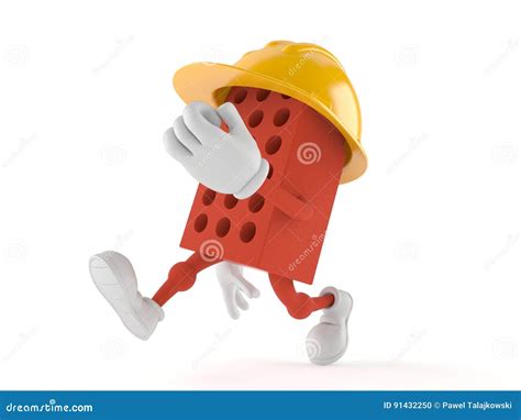 Brick Character Running Stock Illustration Illustration Of Layer