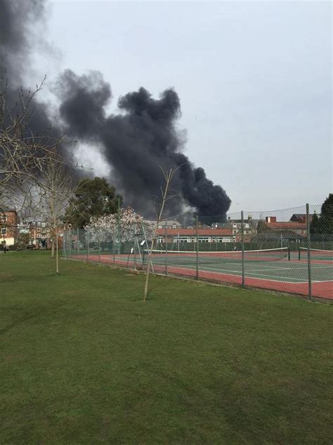 Weybridge Fire Explosion Heard As Smoke Billows Above The Town