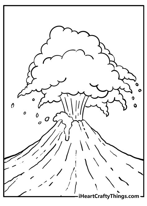 Printable Volcano Coloring Pages Updated 2022 Coloring Home