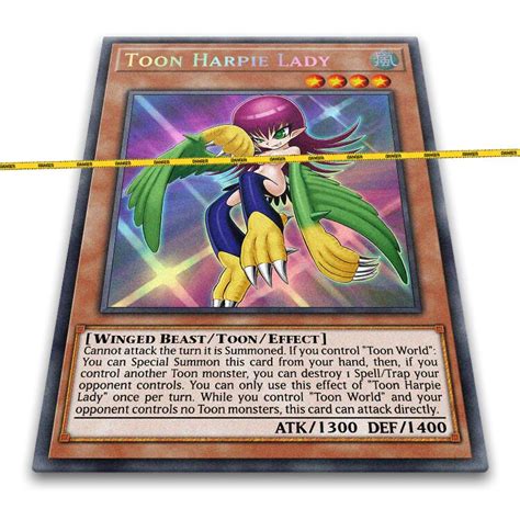 Toon Harpie Lady Ultra Rare Orica Fanmade Yugioh Card Etsy