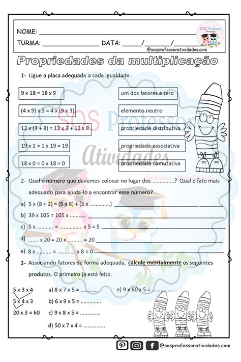 Atividade Propriedades Da Multiplicação