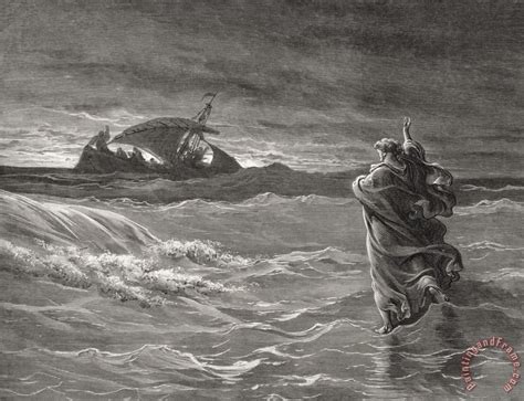 Gustave Dore Jesus Walking On The Sea John 6 19 21 Painting Jesus