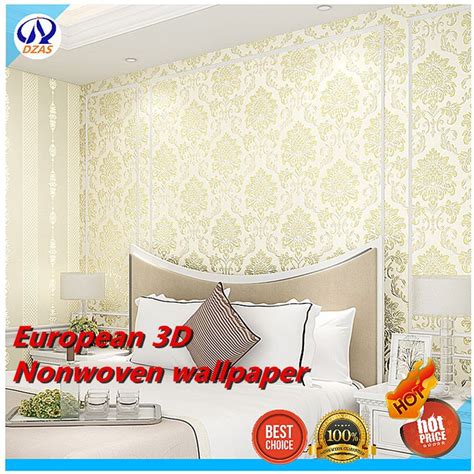 Luxury Beige Color Wallpaper For Livingroom Bedroom Background Damascus